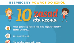 10 zasad dla ucznia - bezpieczny powrót do szkół